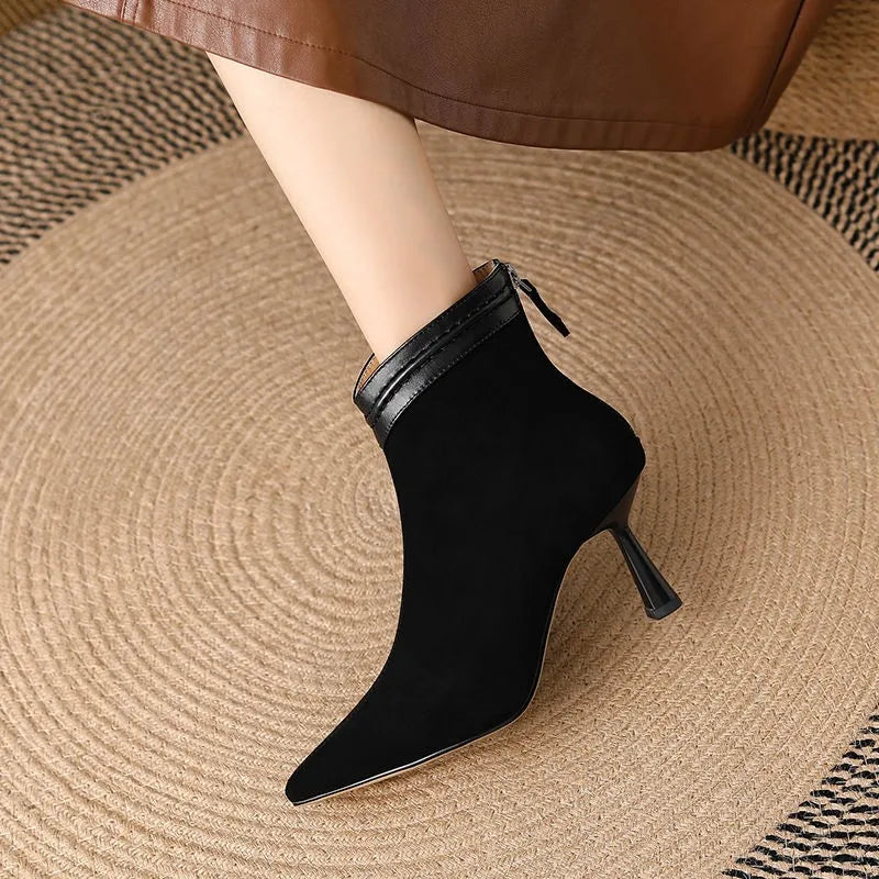 Boots For Women | Pointed Toe Ankle Slim Heel Style