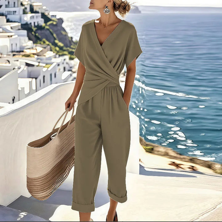 Women's Two-Piece Set | Wrap Ankle-Length