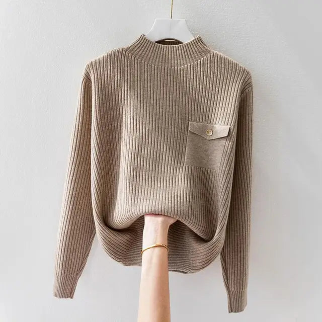 Sweater for Women | Relaxed Fit Mock-Neck