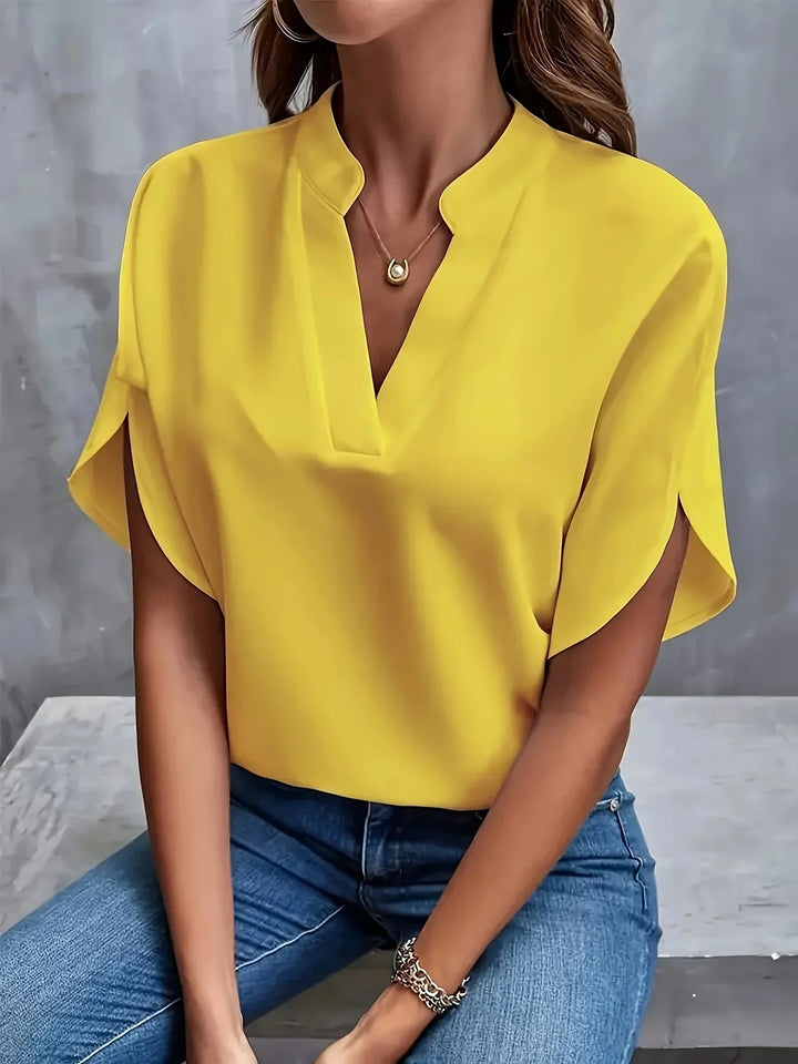 Blouse for Women | Split Neck Short Sleeve