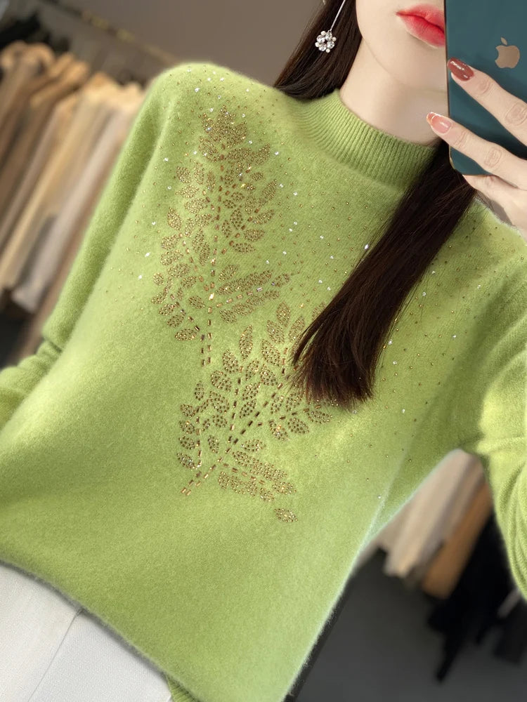 Sweater for Women | Beaded Floral Embellishment