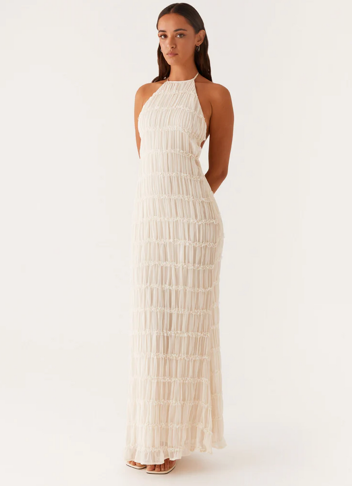 Women's Maxi Dress | Fitted Halter Dress Shape