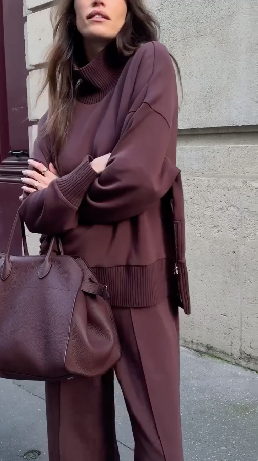 Co-ord Set For Women | Knit Turtle Neck