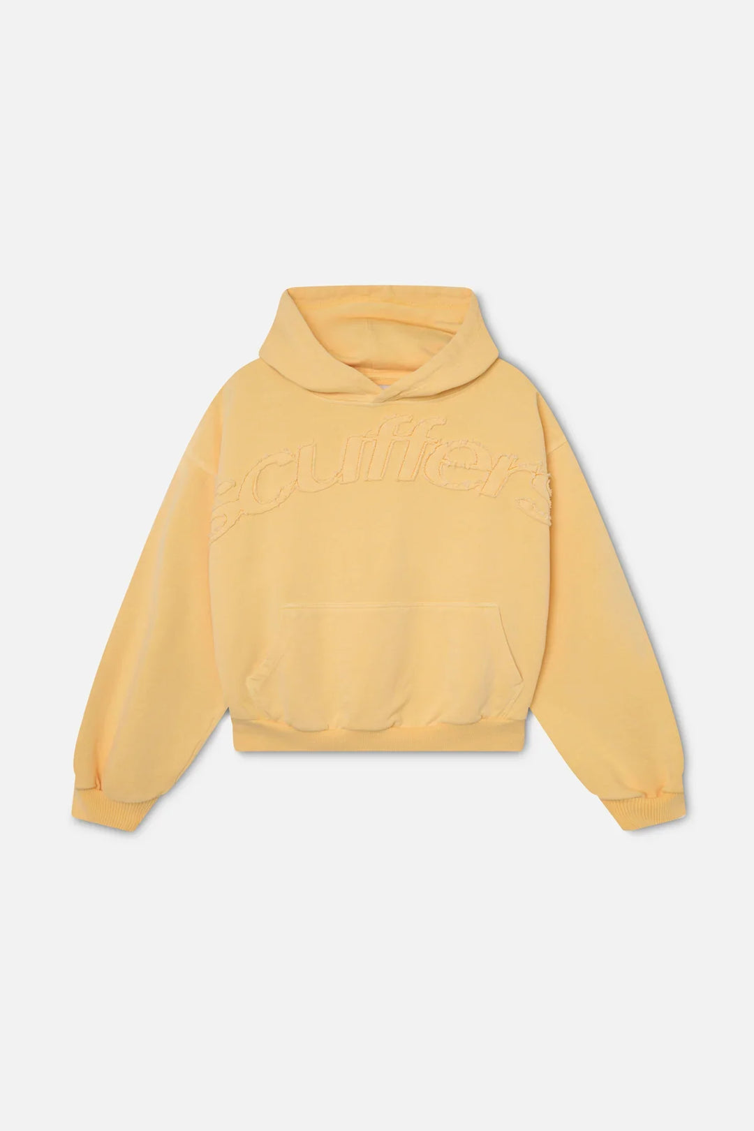 Unisex hooded hoodie with long sleeves, tonal chest graphic and front pouch pocket