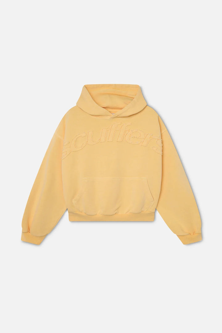 Unisex hooded hoodie with long sleeves, tonal chest graphic and front pouch pocket