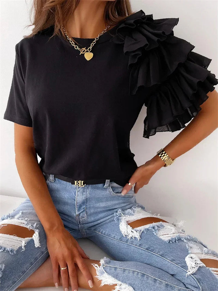 Women’s Blouse | One-Shoulder Ruffle Detail