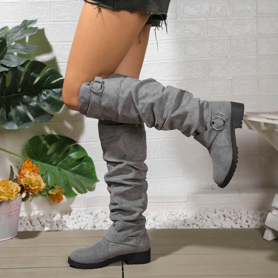 Boots for Women | Knee High Buckle Strap