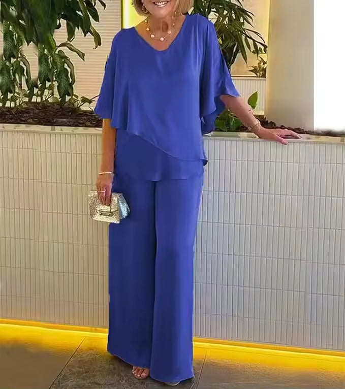 Women’s Matching  Set | Loose Top & Flowing Pants