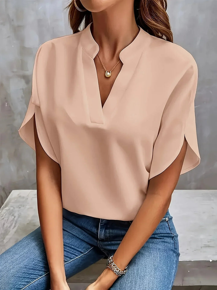 Blouse for Women | Split Neck Short Sleeve