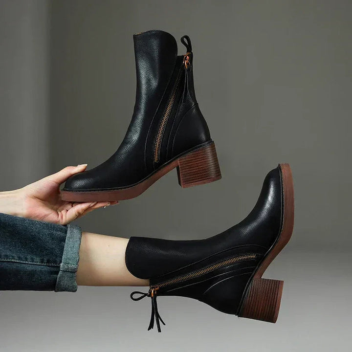 Boots for Women | Side Zip Block Heel