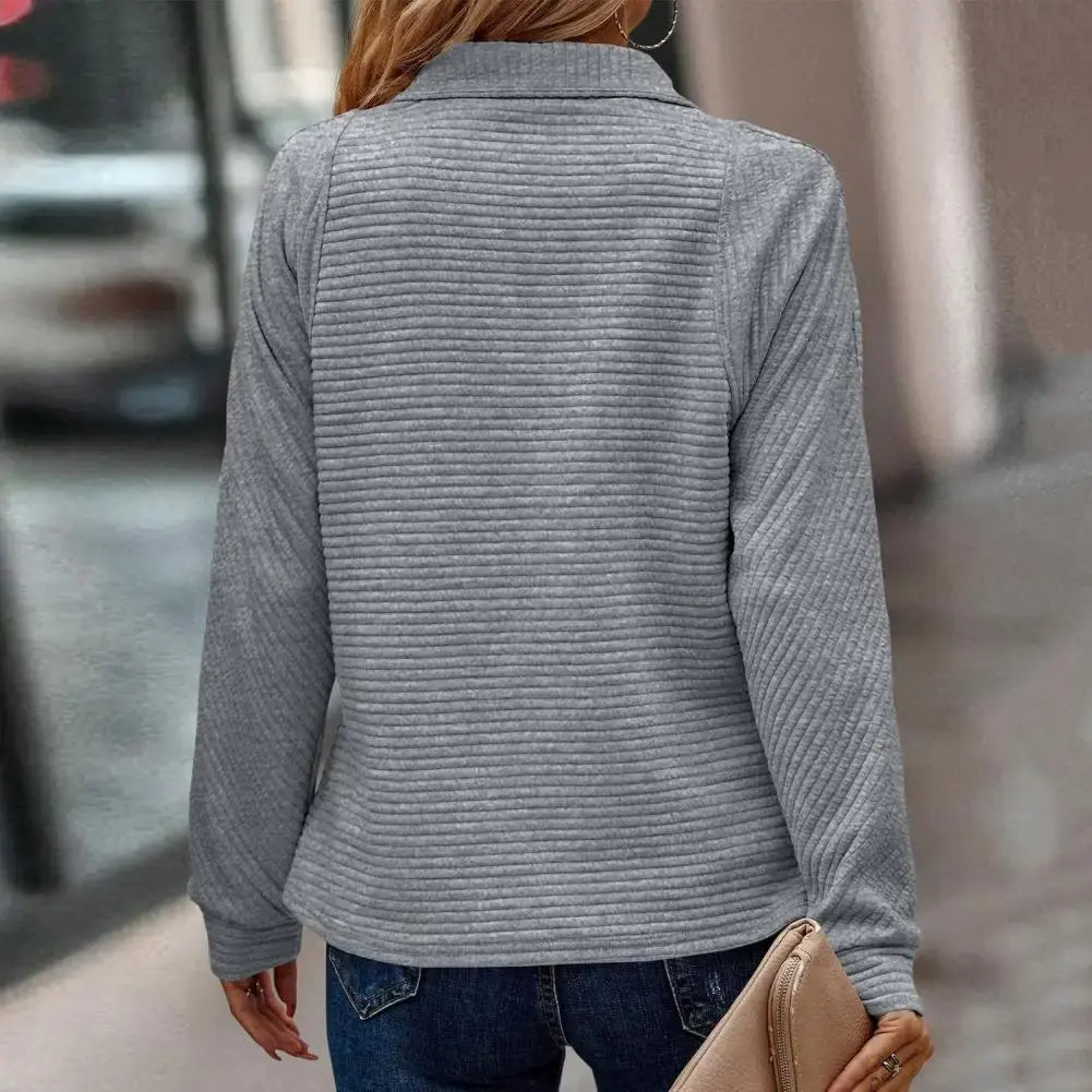 Pullover for Women | Half-Zip Stand Collar