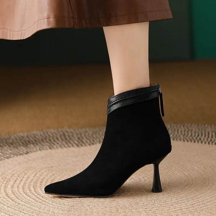 Boots For Women | Pointed Toe Ankle Slim Heel Style