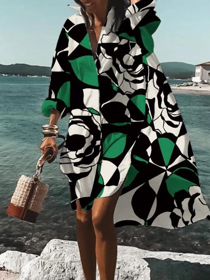 Shirt Dress For Women | Mini Floral Long Sleeve