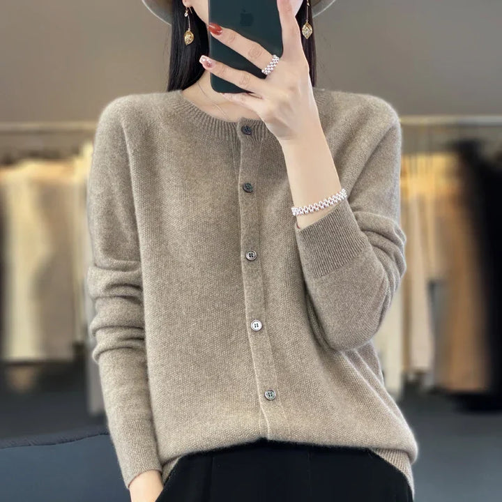 Cardigan for Women | Button-Up Crewneck Style