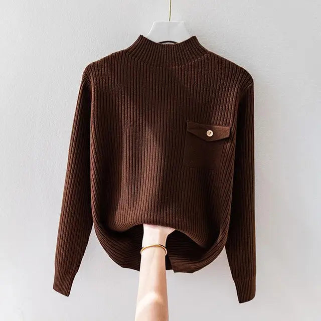 Sweater for Women | Relaxed Fit Mock-Neck