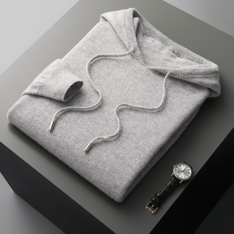 Unisex pullover hoodie with drawstring hood and ribbed trims