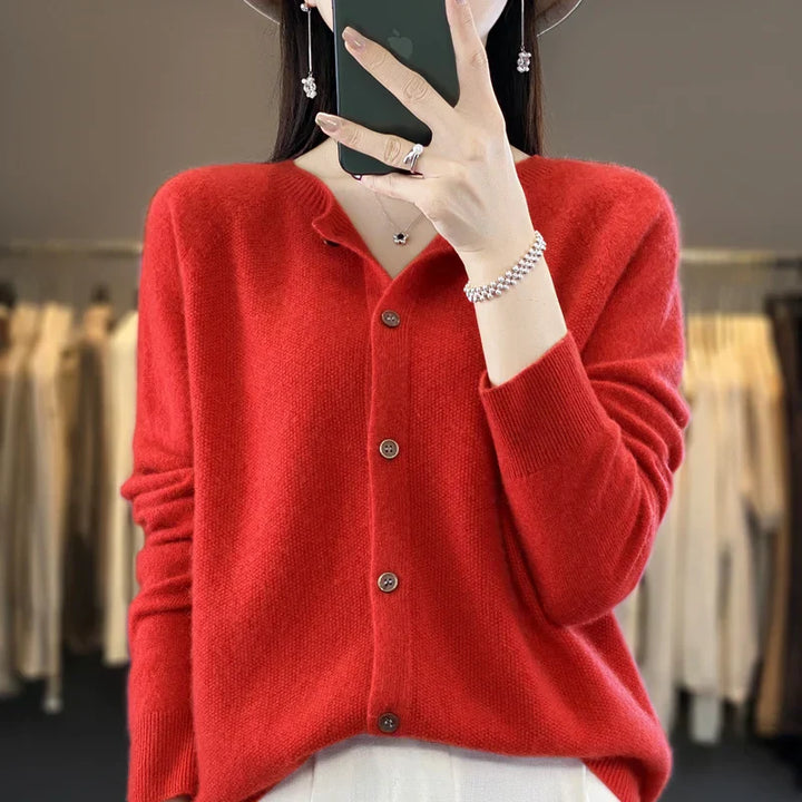 Cardigan for Women | Button-Up Crewneck Style