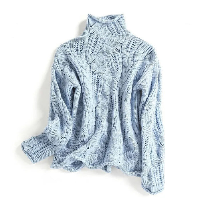 Women's Sweater | Turtleneck with Knit Detail