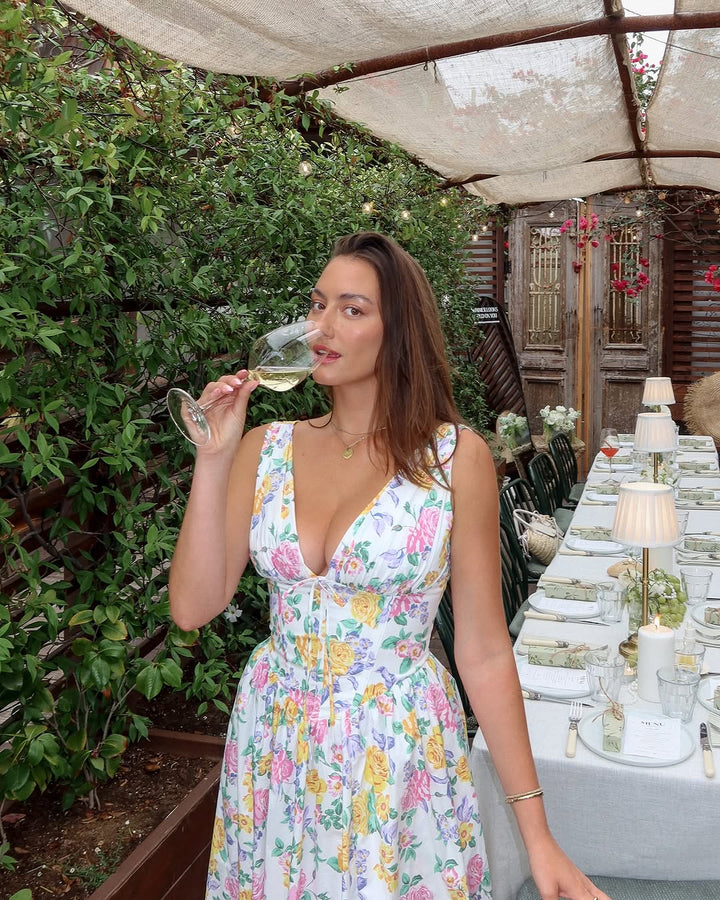 Summer Dress For Women | Midi Floral V-Neck Design