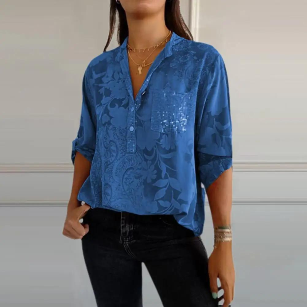 Women’s Blouse | Loose Fit Button-Up Floral