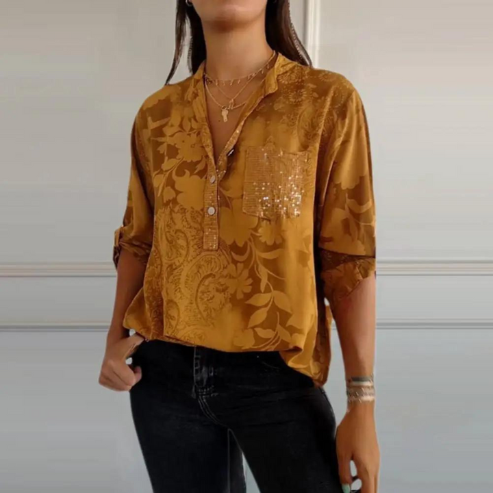 Women’s Blouse | Loose Fit Button-Up Floral