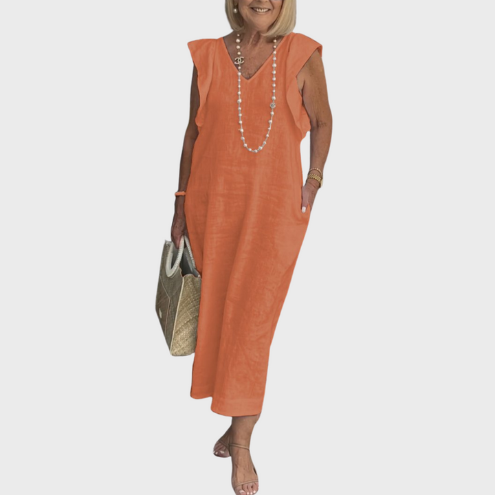 Women's Midi Sundress | Cap Sleeve Casual