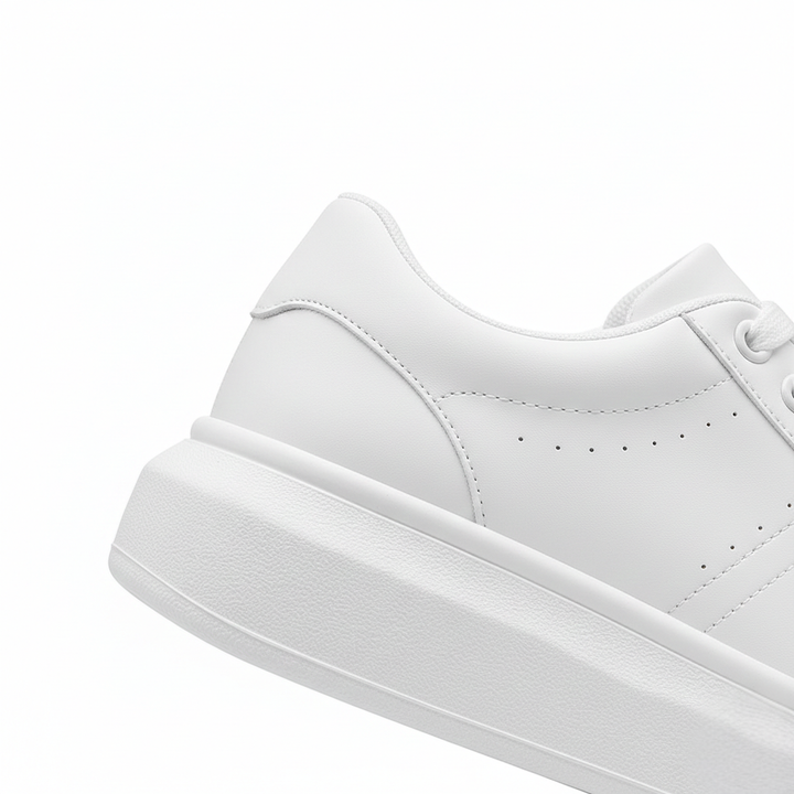 Low-top lace-up platform sneakers with a clean panelled design