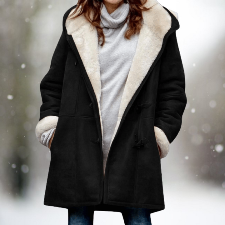 Women's Coat | Mid-Length with Front Pockets