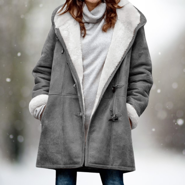Women's Coat | Mid-Length with Front Pockets