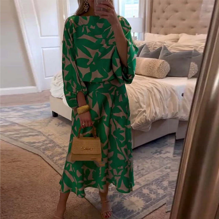 Women’s Coordinated Set | Long Sleeve Top & Midi Skirt