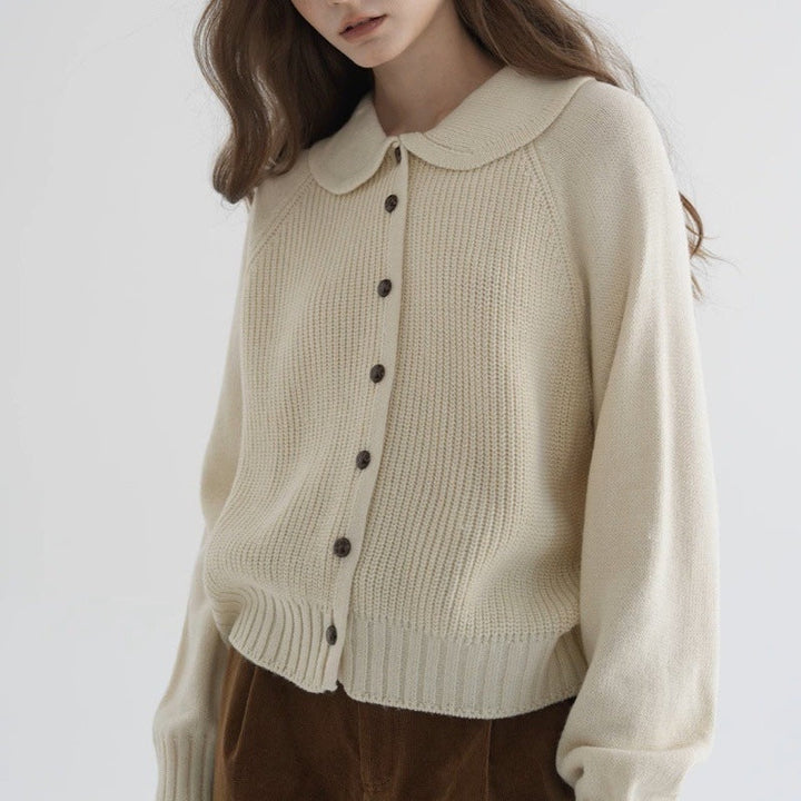 Cardigan for Women | Rounded Collar Long Sleeves