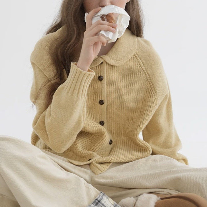 Cardigan for Women | Rounded Collar Long Sleeves