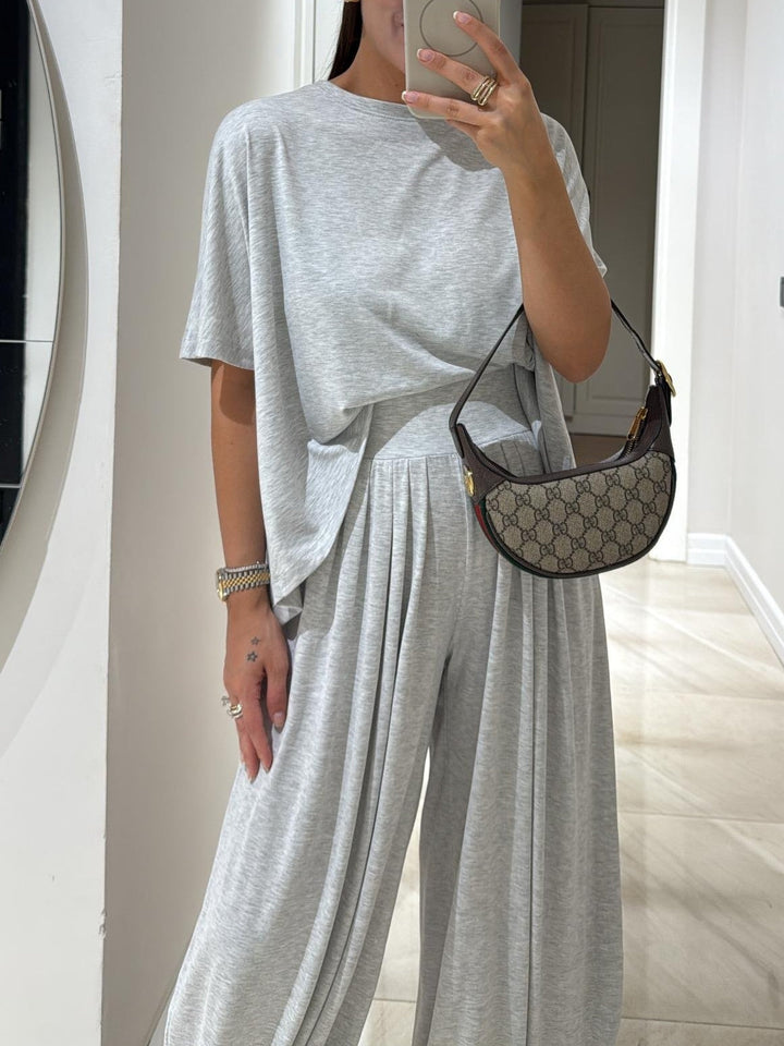 Women’s Two-Piece Set | Relaxed Fit Top & Palazzo Pants