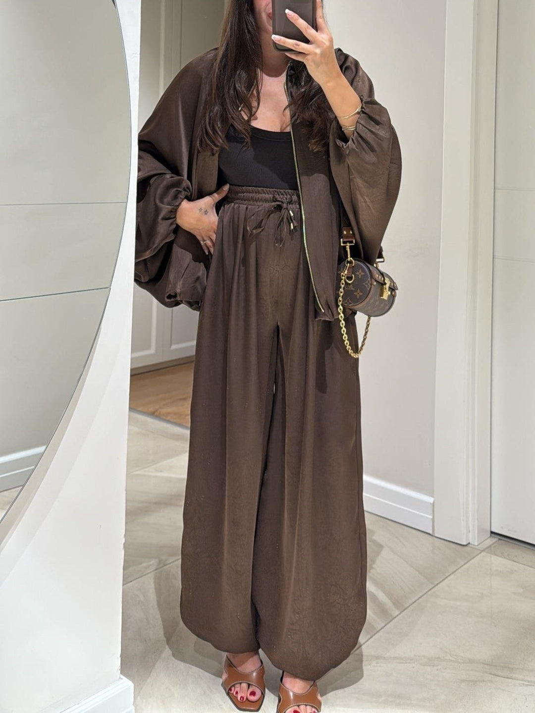 Women’s Matching Set | Draped Top & Palazzo Pants