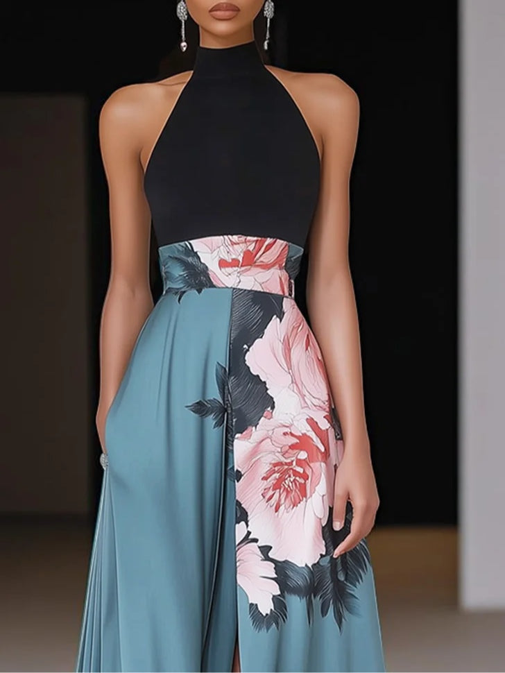 Women's Dress | Halter Top Front Slit Design