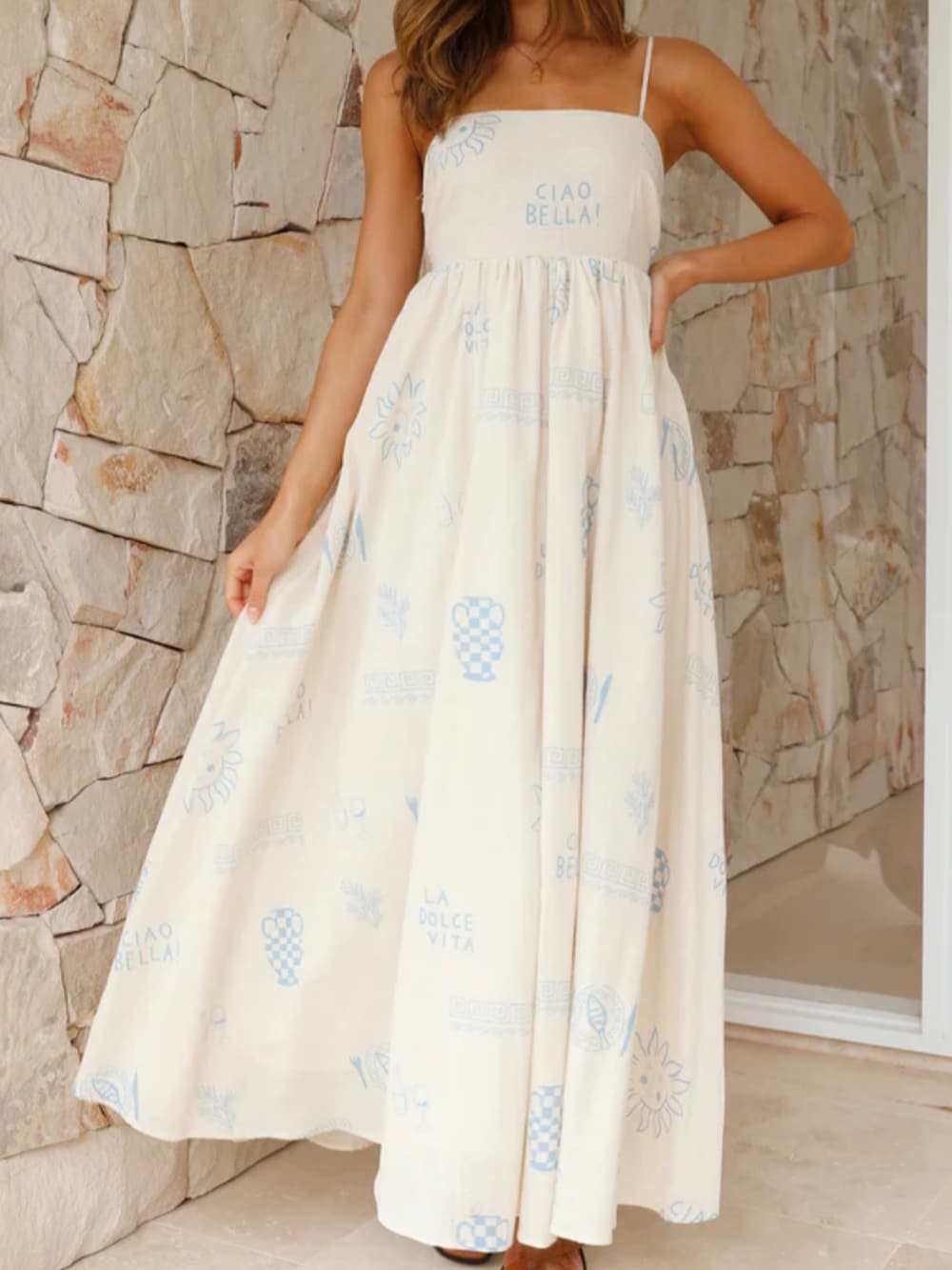 Women's Maxi Sundress | Open Back Style