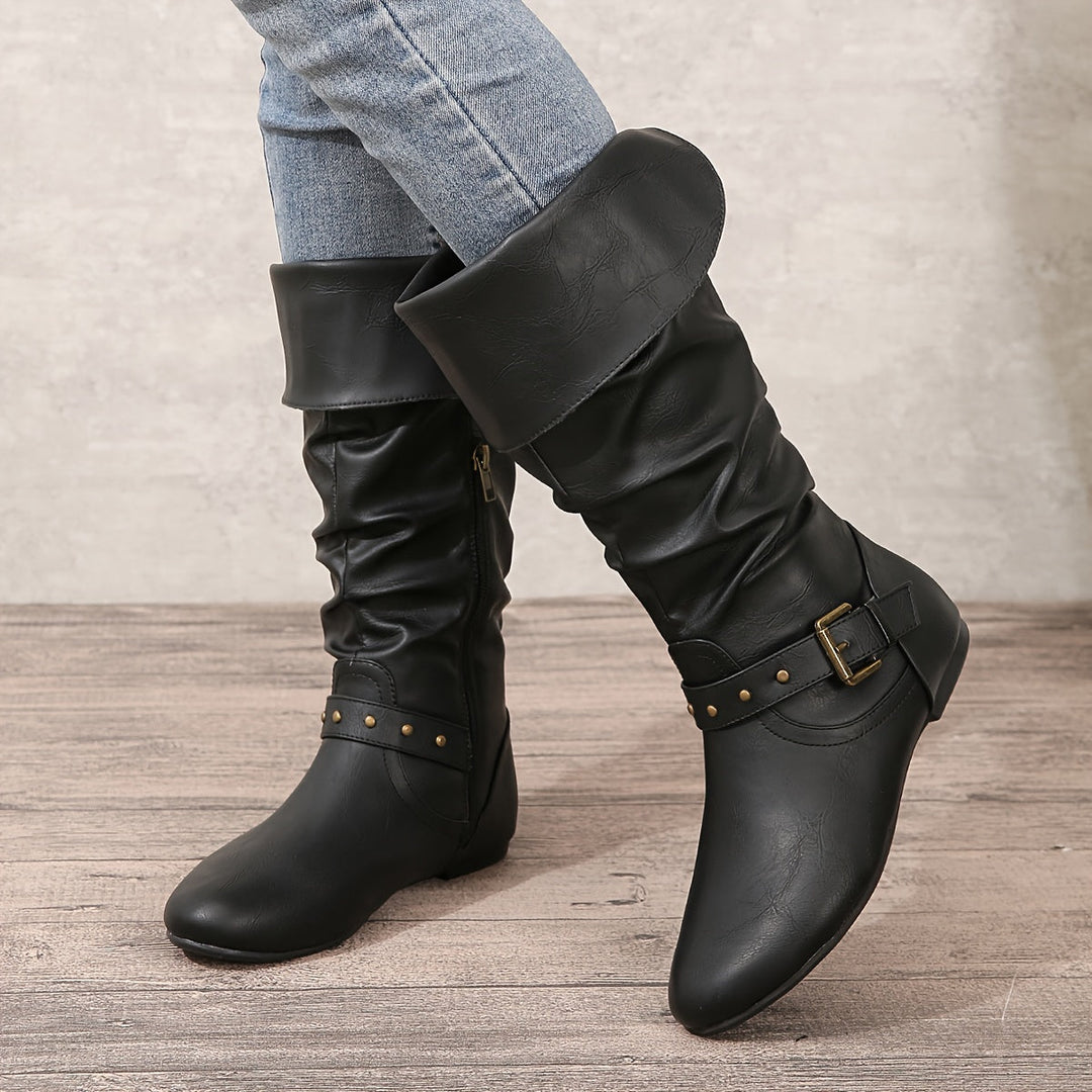 Boots For Women | Closed Toe Knee-High Zipper Style