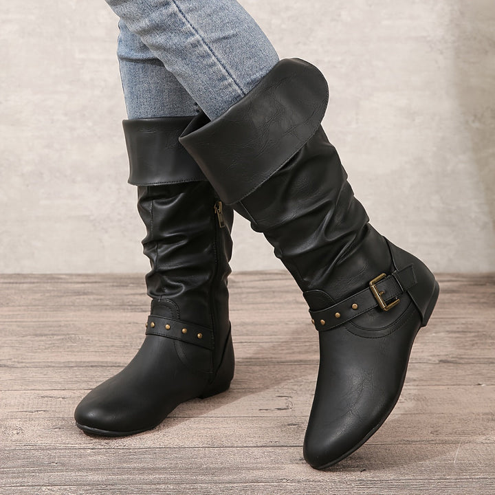 Boots For Women | Closed Toe Knee-High Zipper Style