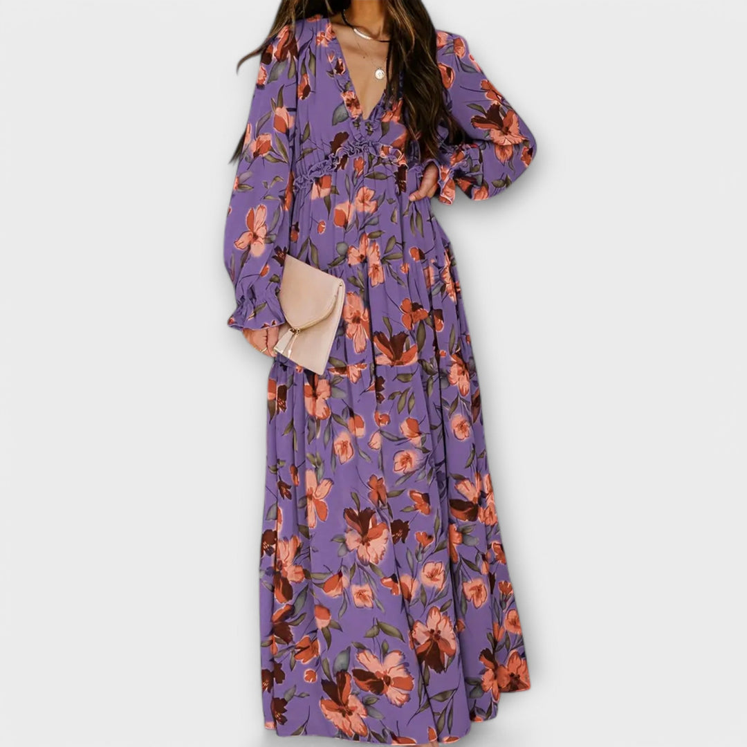 Women's Floral Maxi Dress | Pleat