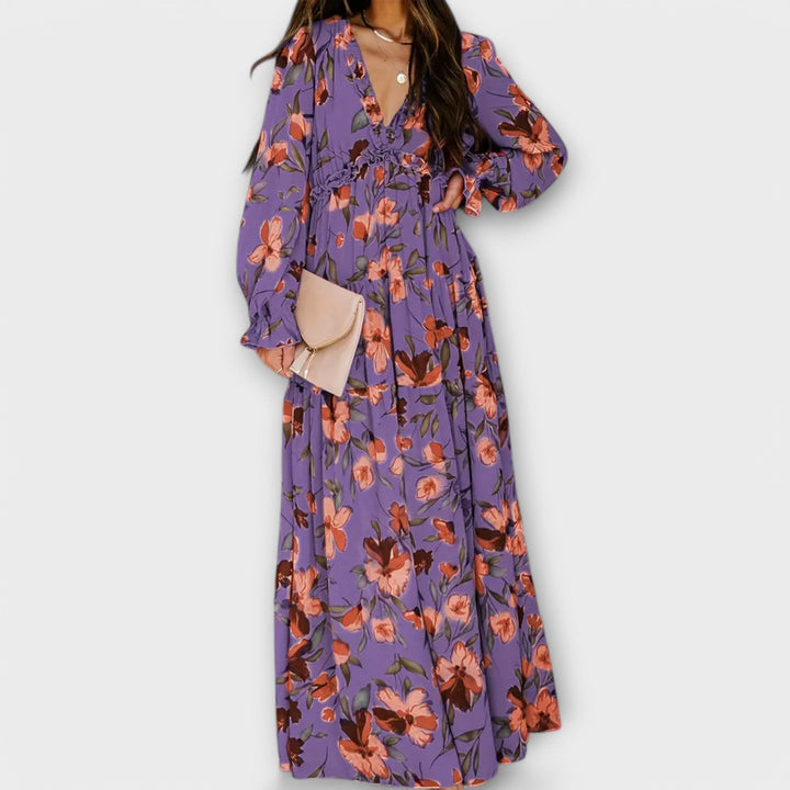 Women's Floral Maxi Dress | Pleat