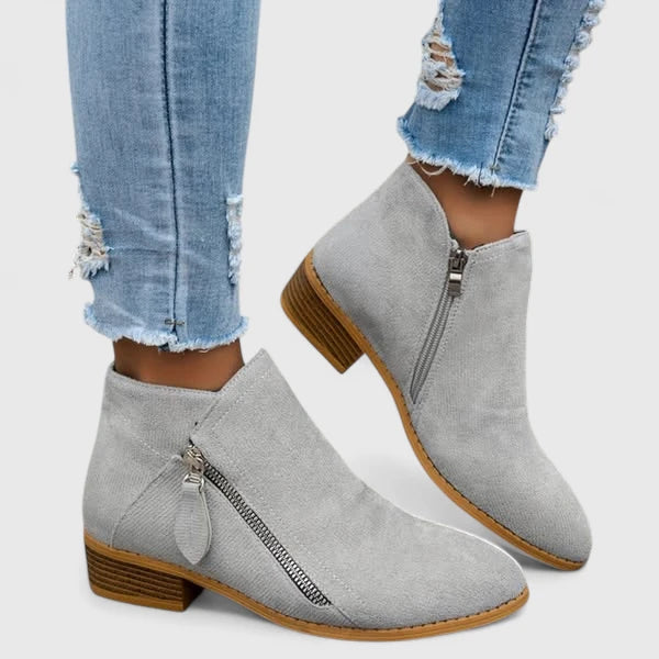 Boots For Women | Side Zipper Ankle Heel