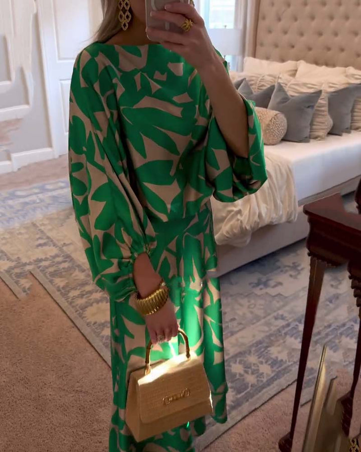 Women’s Coordinated Set | Long Sleeve Top & Midi Skirt