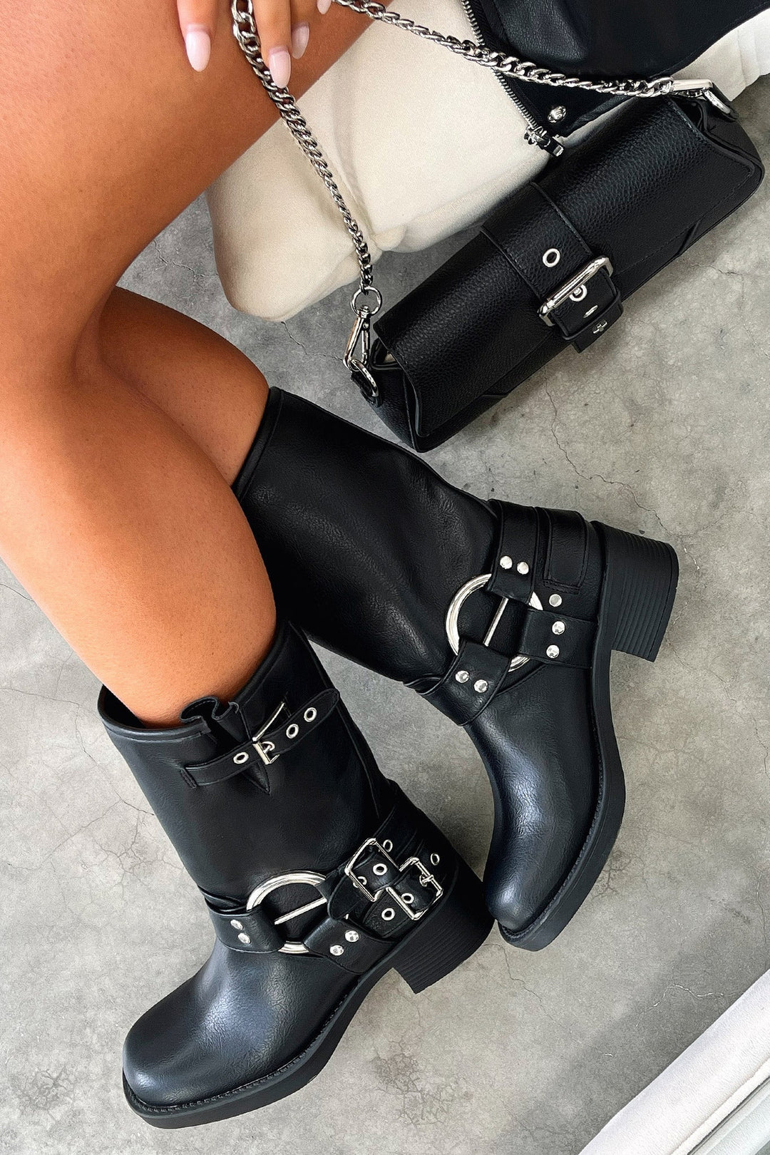 Boots For Women | Buckle Detail Block Heel Style