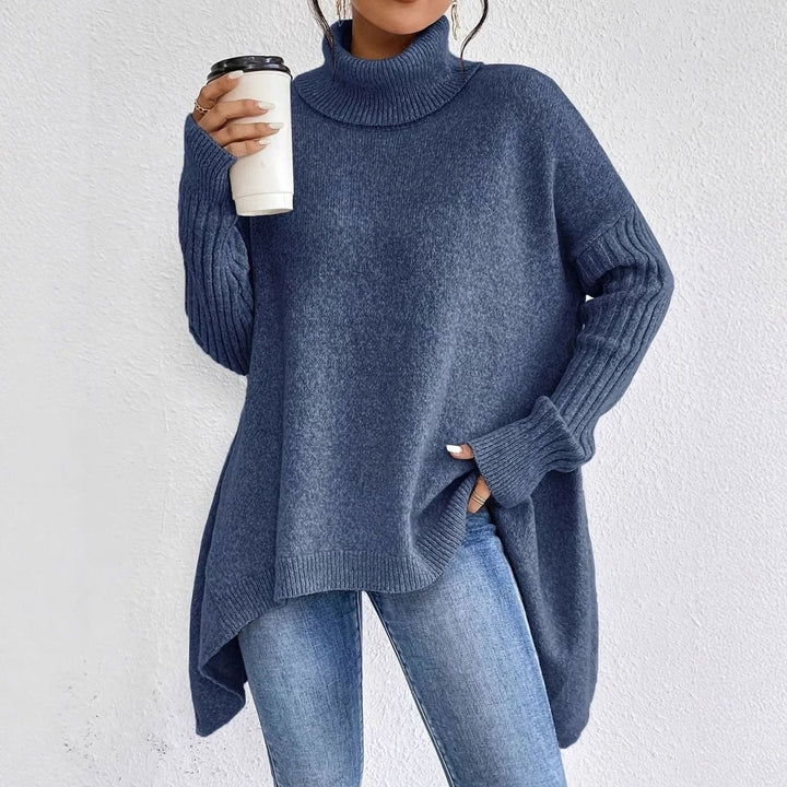 Arden | Women's Oversized Cashmere Turtleneck Longline Knit Sweater