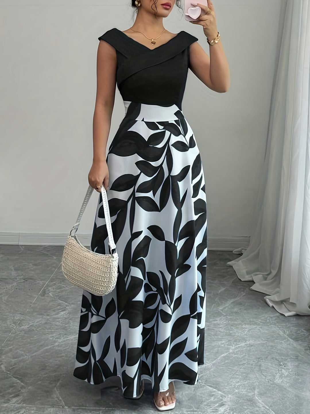 Women's Wedding Guest Maxi Dress | A Line V-Neck