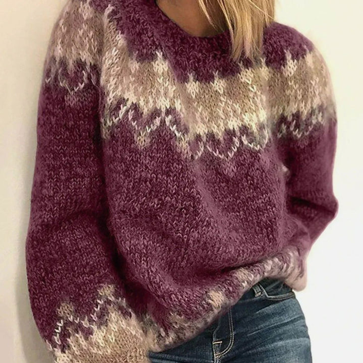 Betty | Women's Casual Round Neck Relaxed Fit Knit Winter Sweater