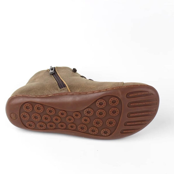 Boots For Women | Rounded Toe Lace Up Low Ankle Style