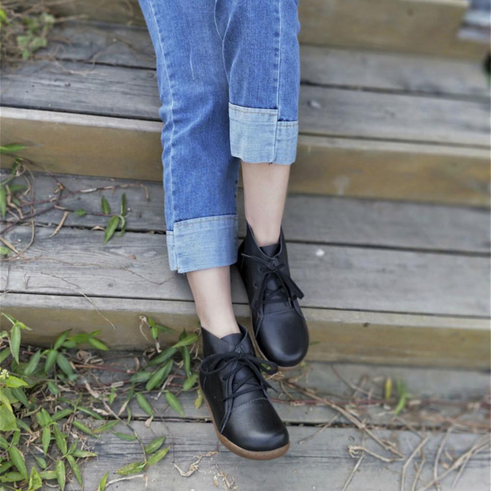 Boots For Women | Lace Up Ankle Flat Style