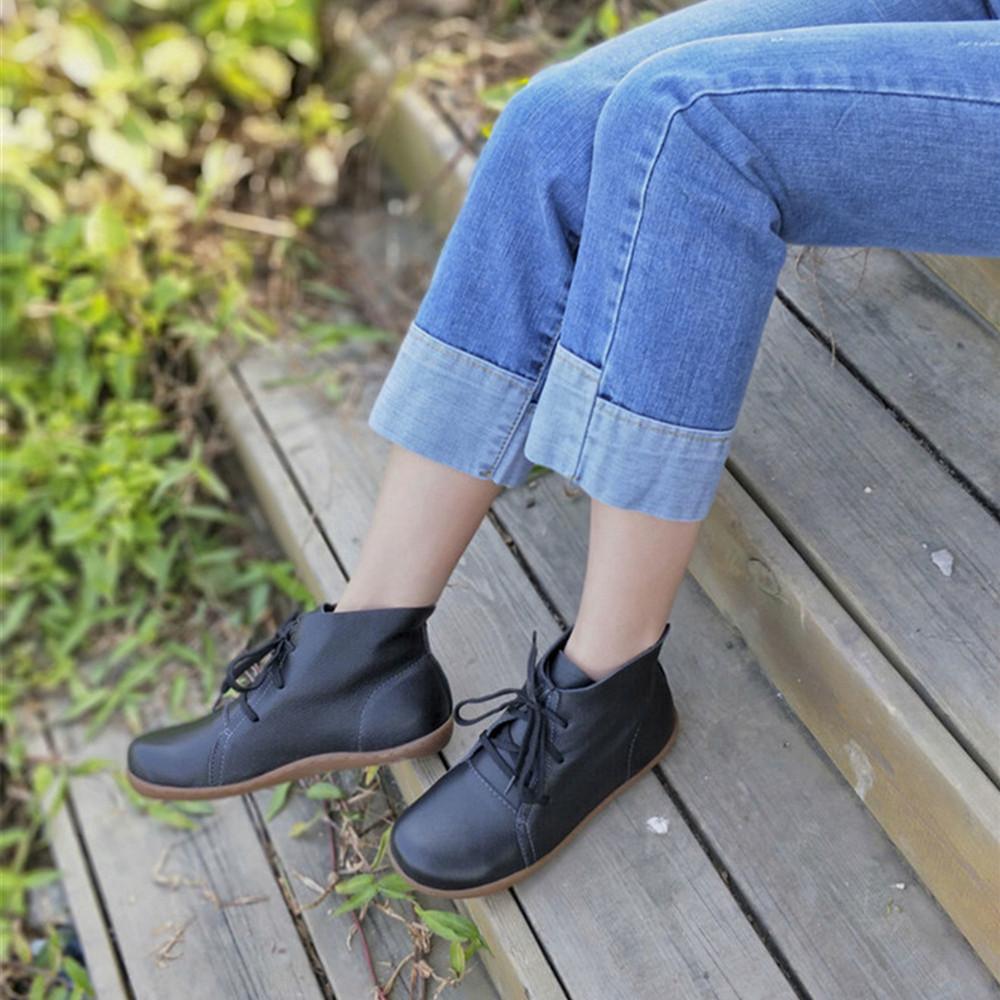 Boots For Women | Lace Up Ankle Flat Style