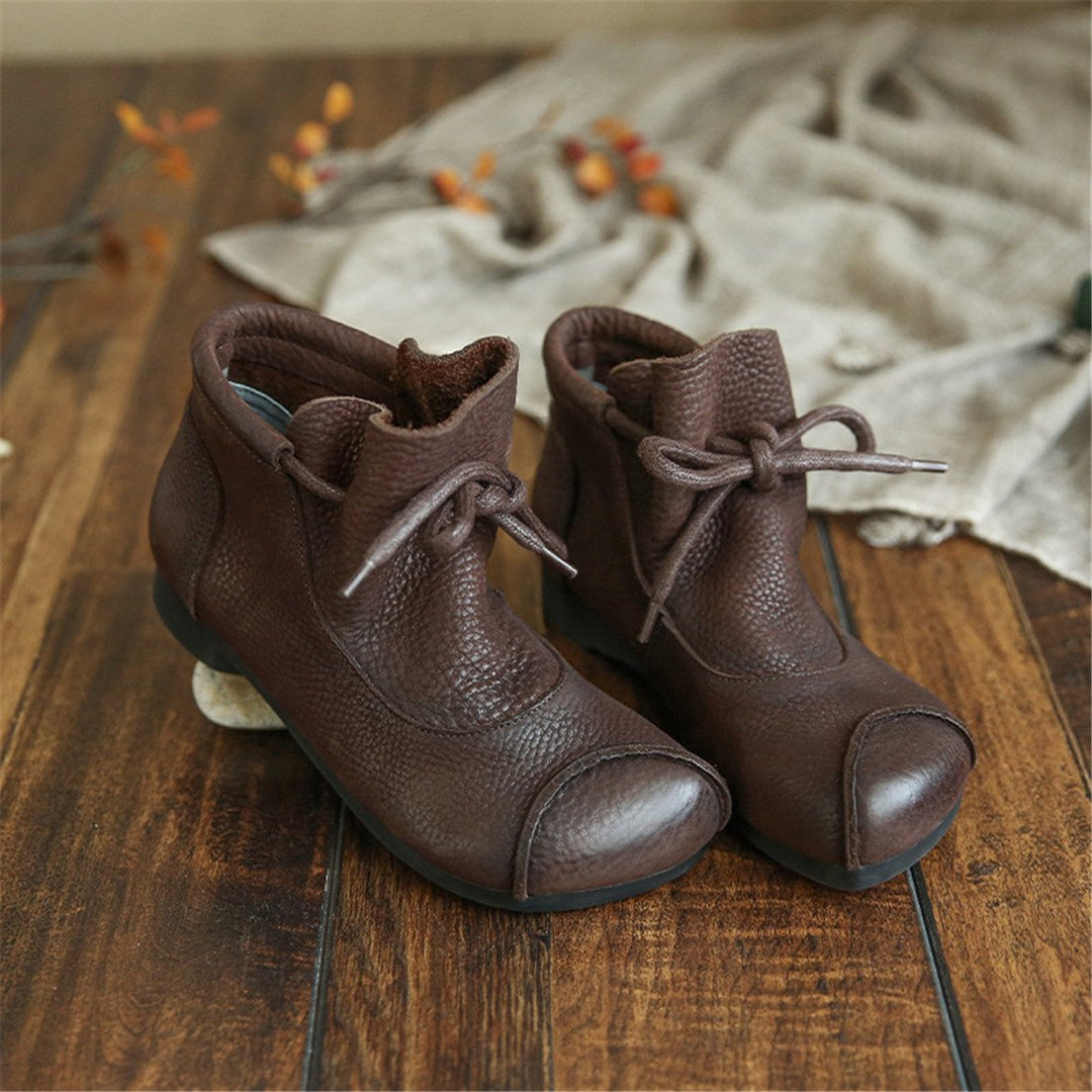 Boots for Women | Flat Lace-Up Ankle-Height